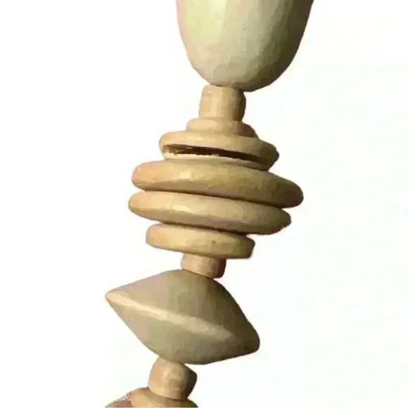 Kitschy cute *maybe 90s vintage* beaded cat statement necklace hand carved - Picture 11 of 11